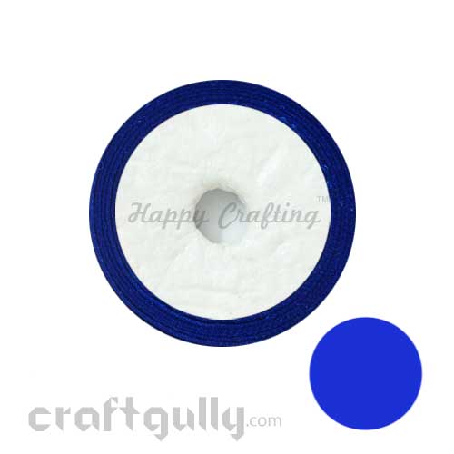 Satin Ribbons 1/4 inch - Cobalt Blue #2 - 8 meters