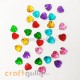 Rhinestones 7mm Heart Faceted - Assorted With Texture - Pack of 30