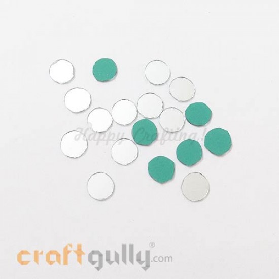 Cut Mirrors 10mm - Round - 10gms/ 45 Pcs