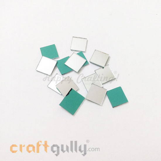 Cut Mirrors 10mm - Square - 10gms/ 40 Pcs Cut Mirrors 10mm - Square - 10gms/ 40 Pcs