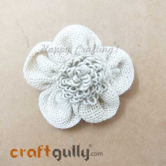 Artificial Flowers Jute 71mm - Design #2 - Natural - Pack of 1 Artificial Flowers Jute 71mm - Design #2 - Natural - Pack of 1