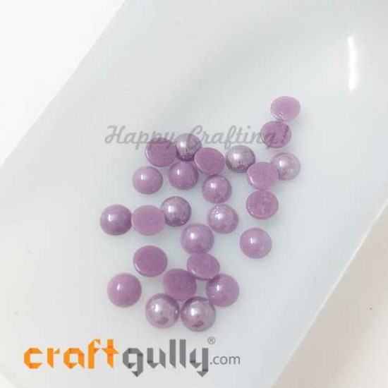 Flatback Ceramic 5.5mm Round - Lavender Lustre - 20gms/ 200pcs