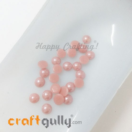 Flatback Ceramic 5.5mm Round - Blush Pink Lustre - 20gms/ 250pcs