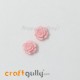 Resin Rose 13mm - Baby Pink - Pack of 2