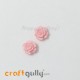 Resin Rose 13mm - Baby Pink - Pack of 2 Resin Rose 13mm - Baby Pink - Pack of 2