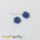 Resin Rose 13mm - Royal Blue - Pack of 2 Resin Rose 13mm - Royal Blue - Pack of 2