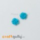 Resin Rose 13mm - Cerulean Blue - Pack of 2