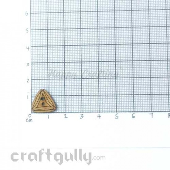 MDF Buttons #11 - 14mm Triangle - 6 Buttons