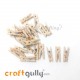 Wooden Clips 25mm - Natural - 25 Clips