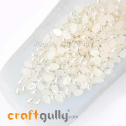 Ivory Color 5MM Or 6MM Or 8MM Or 12MM Loose Pearl Flat Back Half Pearl