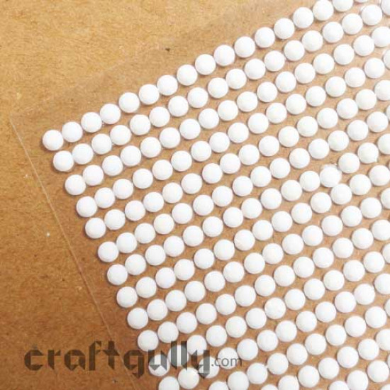 Rhinestone Stick-ons - Opaque White 5mm