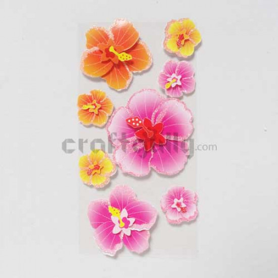 Paper 3D Stickers - Flowers #2