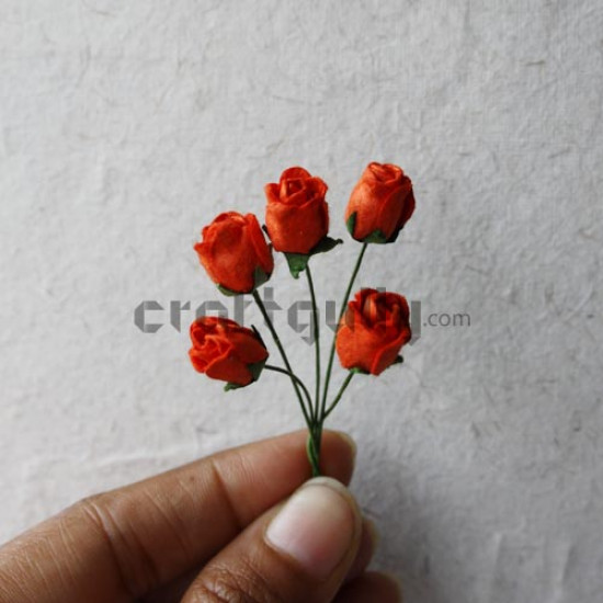 Paper Roses - Mini5 - Red