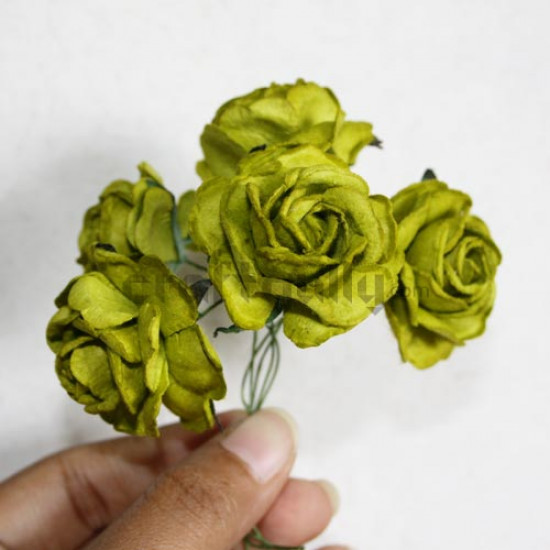 Paper Roses - Small5 - Green