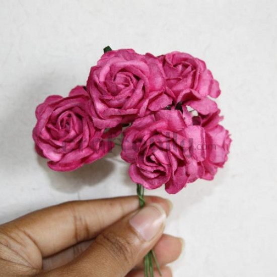 Paper Roses - Small5 - Dark Pink