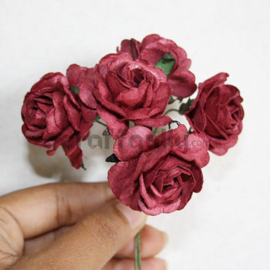 Paper Roses - Small5 - Maroon