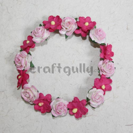 Paper Wreath - Mini Round - Pink