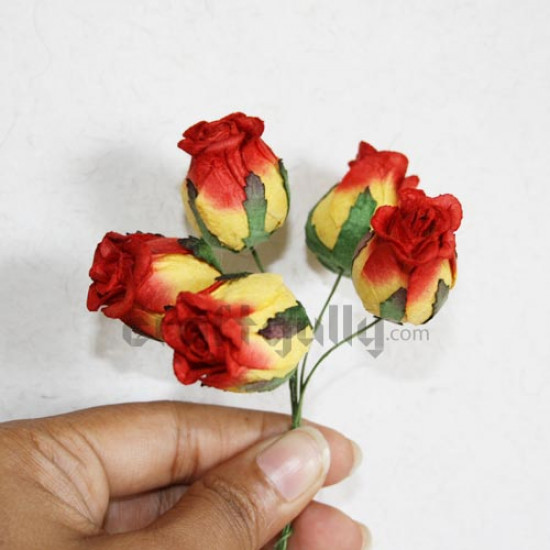 Paper Rose Buds - Red Shaded