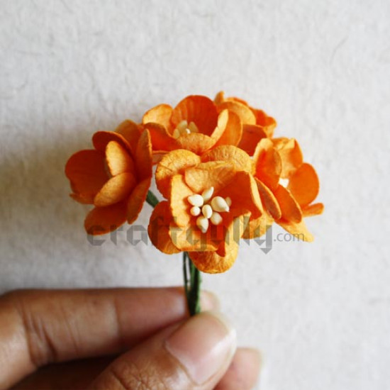 Paper Blooms - Bunch of 5 - Orange