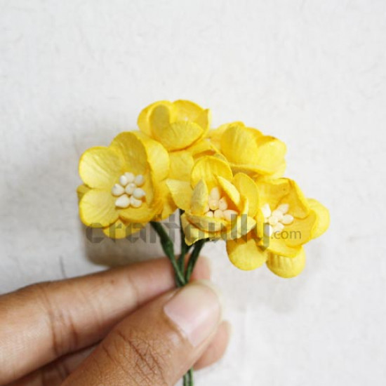 Paper Blooms - Bunch of 5 - Yellow
