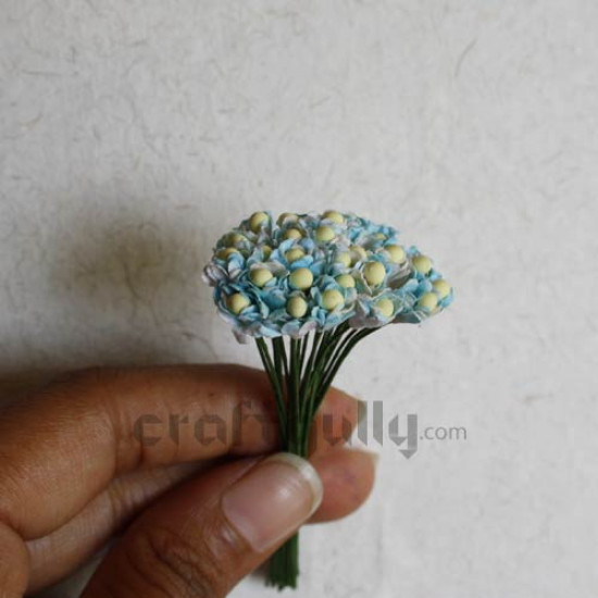Paper Flowers - Mini Bouquet25 - Blue Shaded