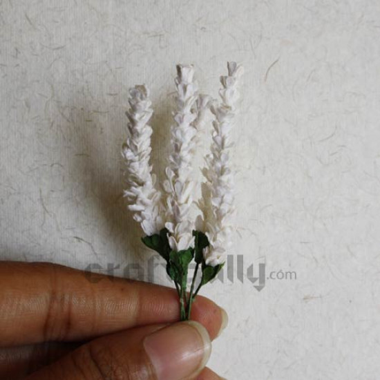 Paper Flowers - Deco Sprig#2 - White