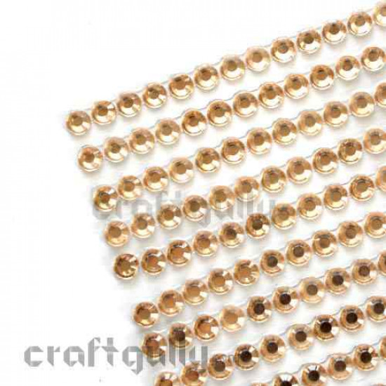 Rhinestone Stick-ons 4mm - Champagne