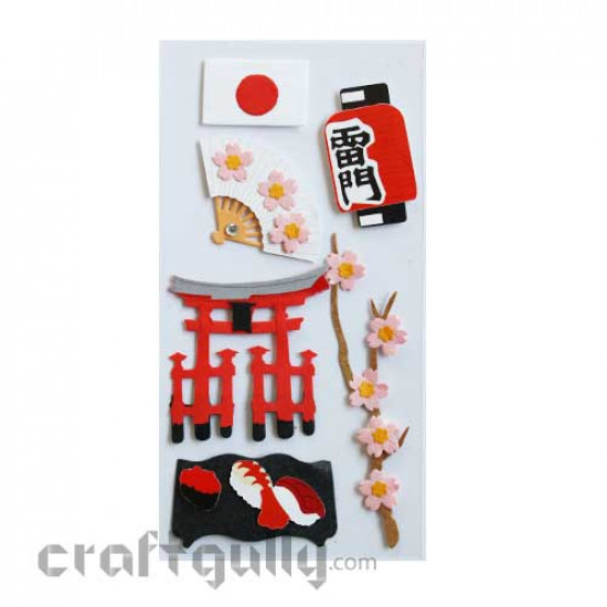 Paper 3D Stickers - Travel - Japan