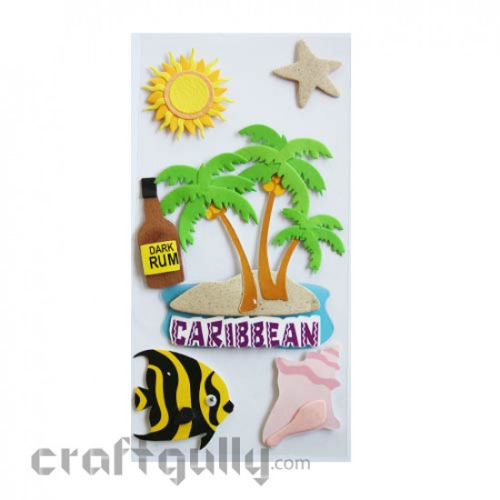 Paper 3D Stickers - Travel - Caribbean