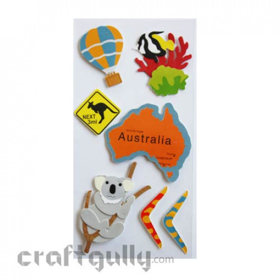 Paper 3D Stickers - Travel - Australia