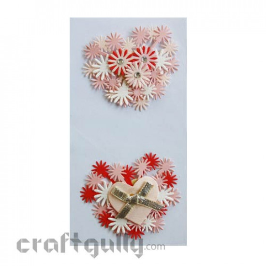 Paper 3D Stickers - Hearts #2