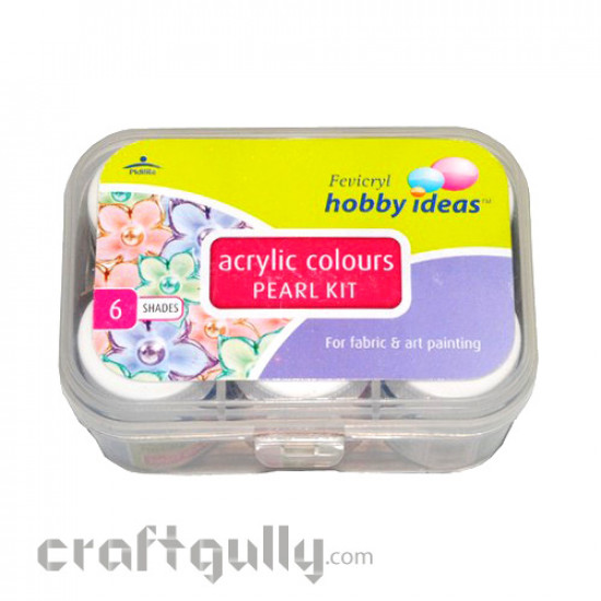 Fevicryl Hobby Ideas Acrylic Colors (Pearl Kit)