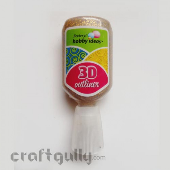 Fevicryl 3D Outliner - Glitter Gold Rush