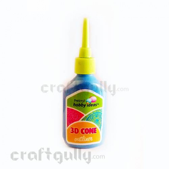 Fevicryl 3D Cone Outliner - Pearl Blue