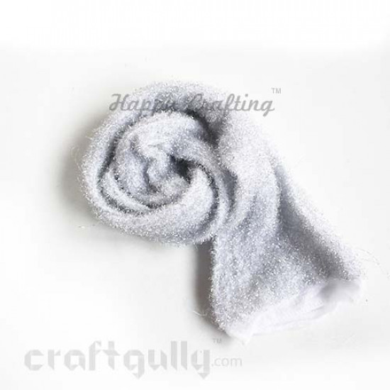 Stocking Cloth - Shimmer - White With Silver