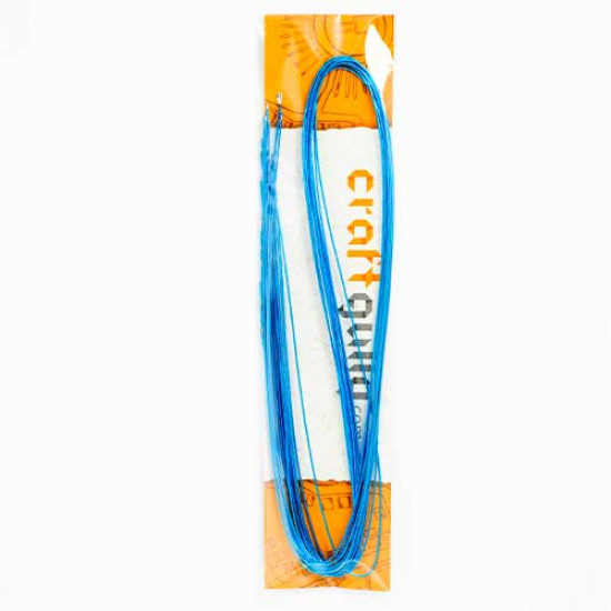 Foil-Coated Wires 22g - Cerulean Blue - Pack of 10