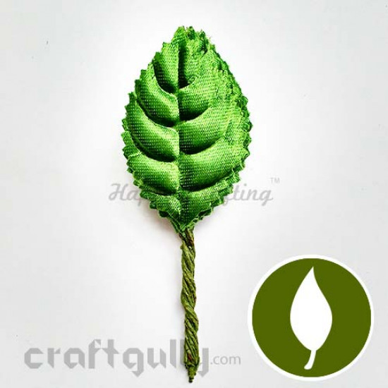 Leaves With Stem - Satin - Olive Green #4