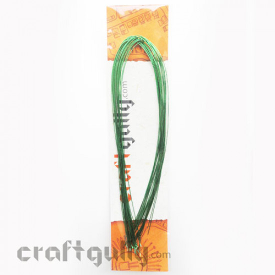 Foil-Coated Wires 21g - Green - Pack of 10