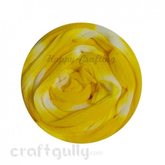 Stocking Cloth - Shaded - White & Sunflower Yellow #1