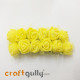 Artificial Flowers Foam 20mm - Rose - Sunflower Yellow - Pack of 12