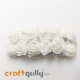 Artificial Flowers Foam 20mm - Rose - White - Pack of 12