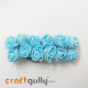 Artificial Flowers Foam 20mm - Rose - Blue - Pack of 12