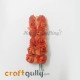 Paper Flowers 18mm - Rose - Dark Orange - 12 Roses Paper Flowers 18mm - Rose - Dark Orange - 12 Roses
