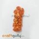 Paper Flowers 18mm - Rose - Orange - 12 Roses Paper Flowers 18mm - Rose - Orange - 12 Roses