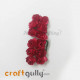 Paper Flowers 18mm - Rose - Dark Red - 12 Roses Paper Flowers 18mm - Rose - Dark Red - 12 Roses