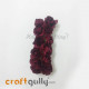 Paper Flowers 18mm - Rose - Maroon - 12 Roses Paper Flowers 18mm - Rose - Maroon - 12 Roses