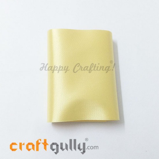 Satin Ribbons For Flower Making 78mm - Light Yellow - 36 inches