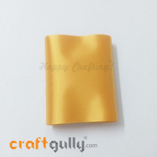 Satin Ribbons For Flower Making 76mm - Golden Yellow - 36 inches