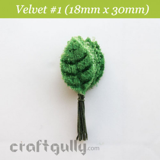Leaves with Stem - Velvet #1