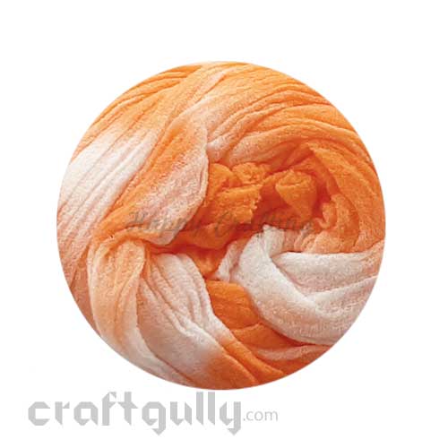 Stocking Cloth - Shaded - White & Pastel Orange #2